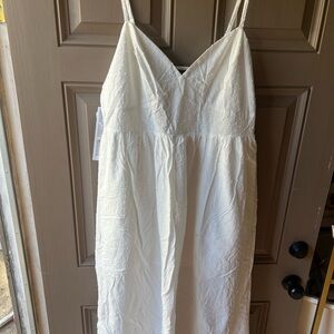 Forever 21 White Textured Maxi Dress